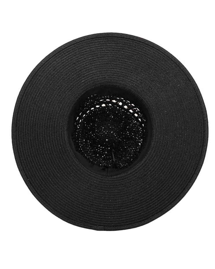 Paperbraid And Crochet Wide Brim Floppy Hat image number 2