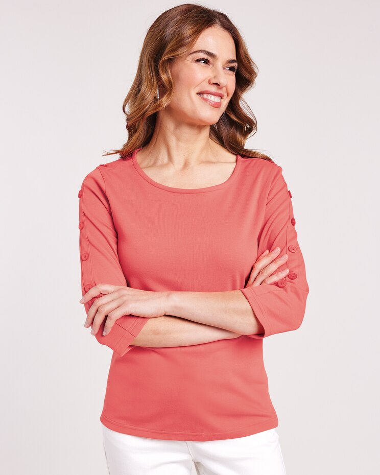 Button Trim Sailor Top image number 1