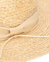 Sun Bather- Raffia Braid Fedora With Mixed Band Hat thumbnail number 4