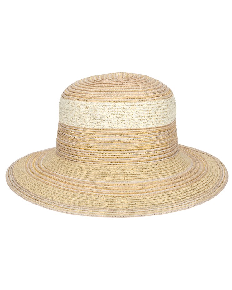 Mixed Paper And Gold Lurex Ultrabraid Face Saver Hat image number 1