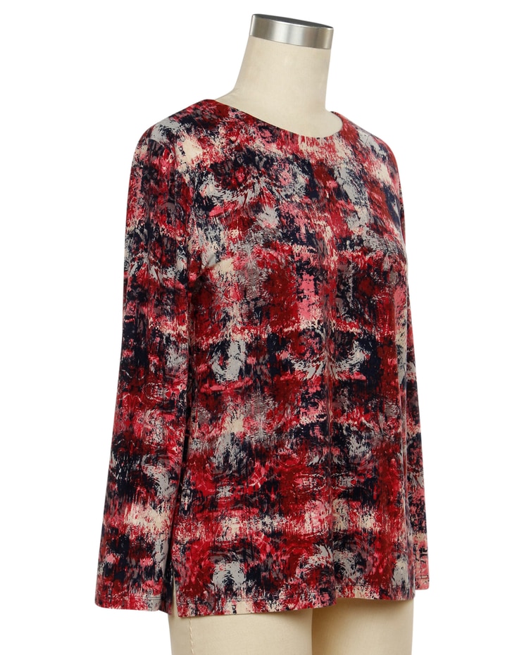 Southern Lady Dream Seeker Long Sleeve Print Top image number 1
