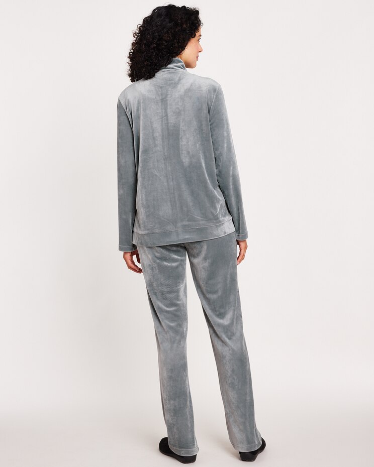 Zip-Front Velour Set image number 2