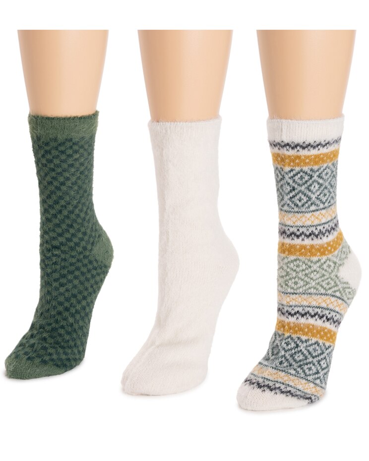 MUK LUKS Fuzzy Socks 3pr image number 2