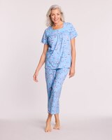 Pintuck and Lace Capri Pajamas thumbnail number 1