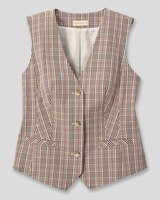 Washable Gabardine Mini Plaid Vest thumbnail number 2