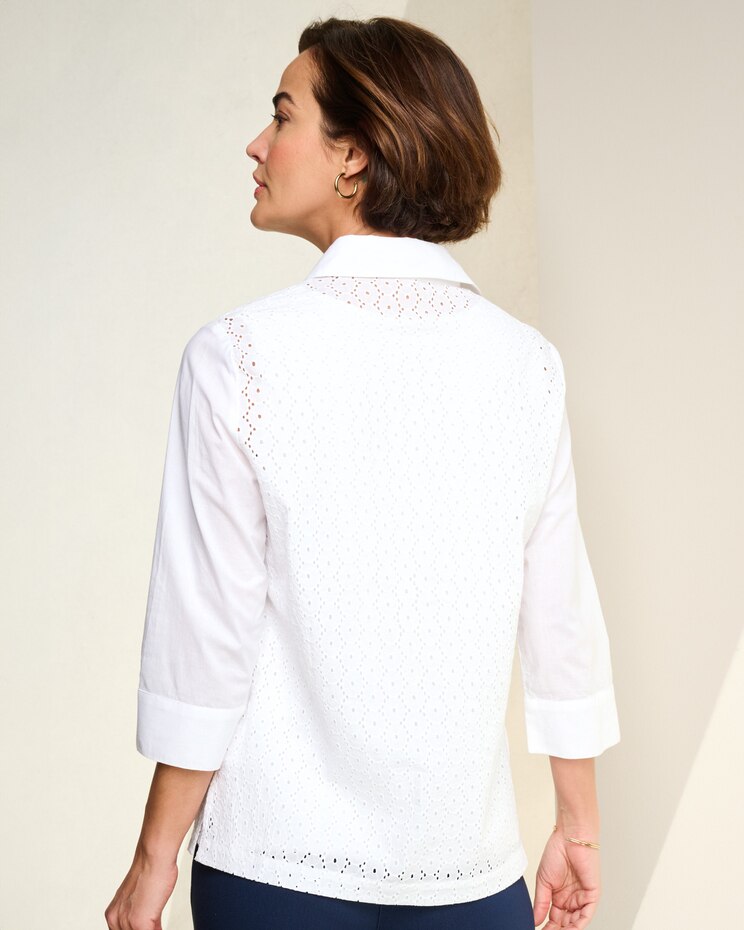 Eyelet Paneled Shirt image number 2