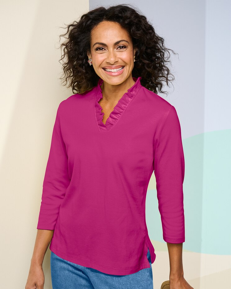 Ruffle Neck Tee image number 2