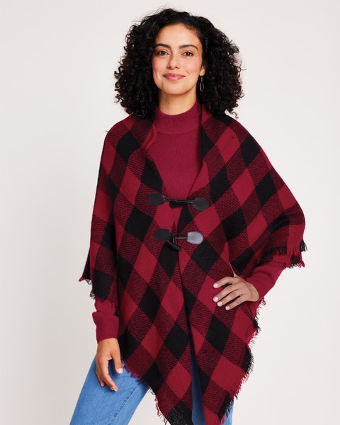 Plaid Poncho
