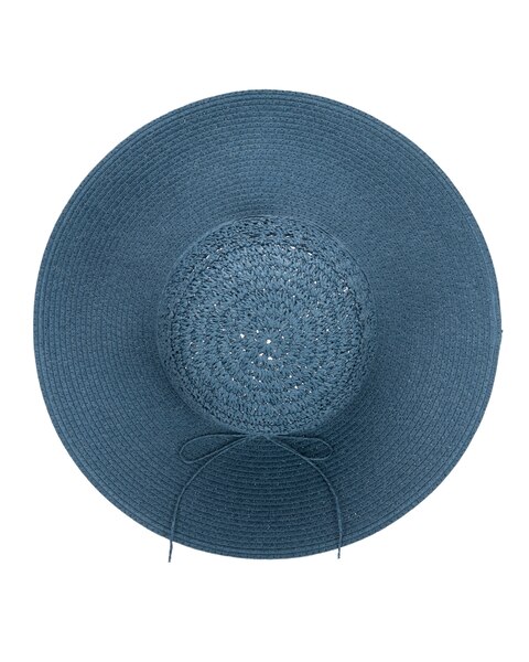 Paperbraid And Crochet Wide Brim Floppy Hat