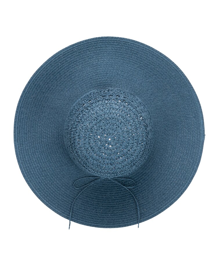 Paperbraid And Crochet Wide Brim Floppy Hat image number 7