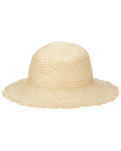 Naturalist - Palm Straw Bucket With Raw Edge Hat