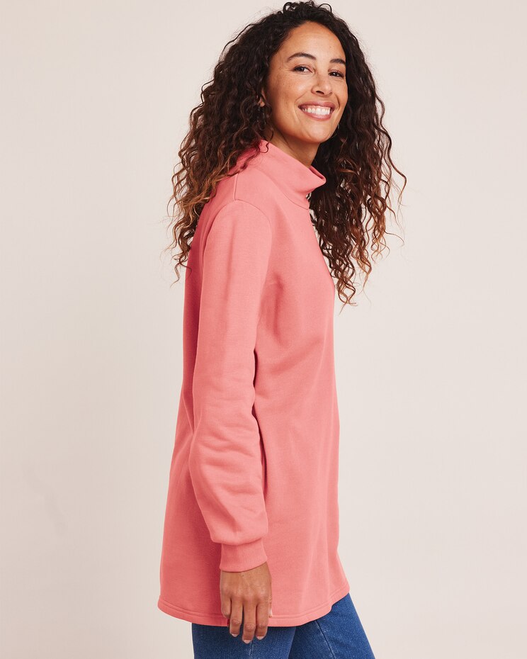 Better-Than-Basic Mock Neck Tunic Sweatshirt image number 1