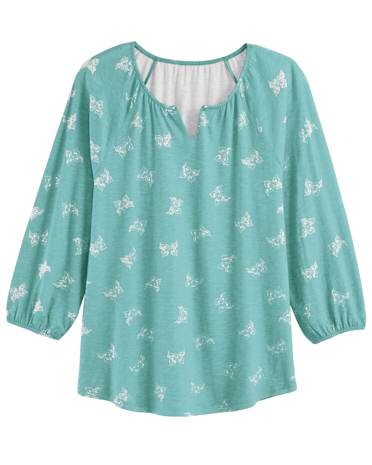 Novelty Print Knit Top image number 1