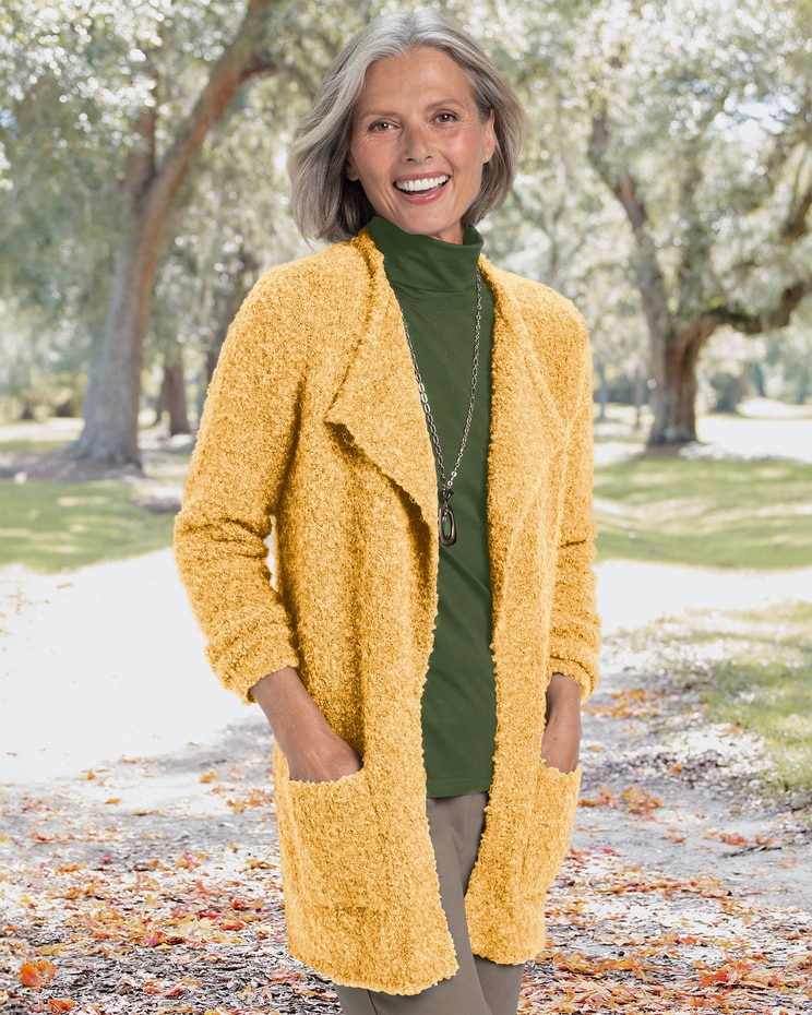 Luxe Bouclè Open Cardigan image number 1