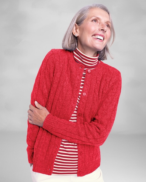 Classic Cabled Wool Cardigan
