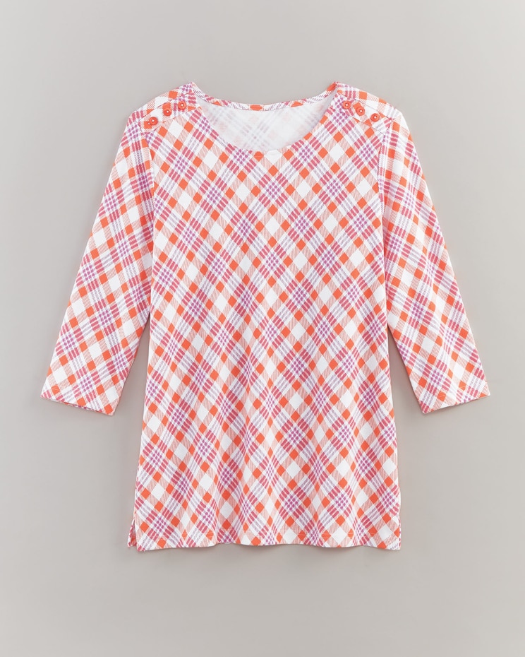 Essential Knit Button-Trim Top image number 1