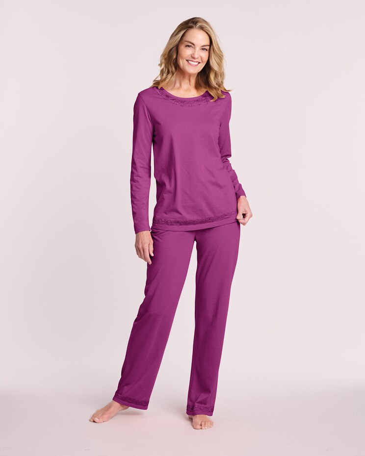 Lace Trim Pajamas image number 1