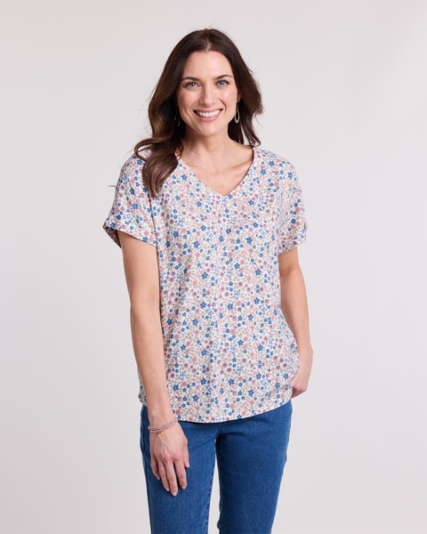 Challis V-Neck Top