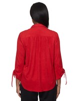 Alfred Dunner® Park Place Stretch Knit Suede Button Up Top thumbnail number 2