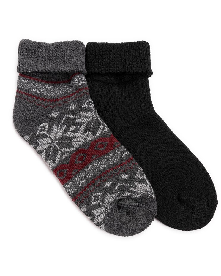 MUK LUKS® 2PK Short Heat Retainer Socks image number 1