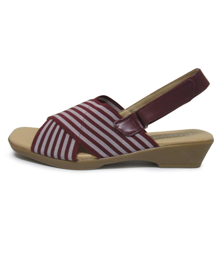 Elastic X Strap Sandal By Classique image number 1