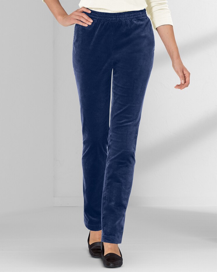 Stretch Wide-Wale Corduroy Pull-On Pants | Blair
