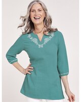Gauze Embroidered Tunic thumbnail number 1