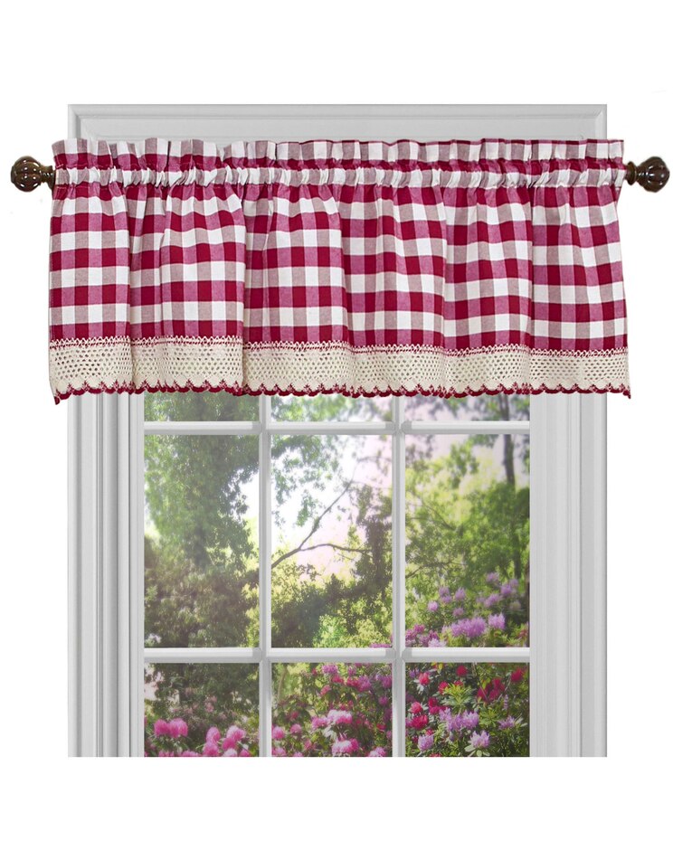 Buffalo Check Window Curtain Valance image number 1
