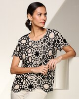 Crochet Flowers Tee by Alfred Dunner thumbnail number 1