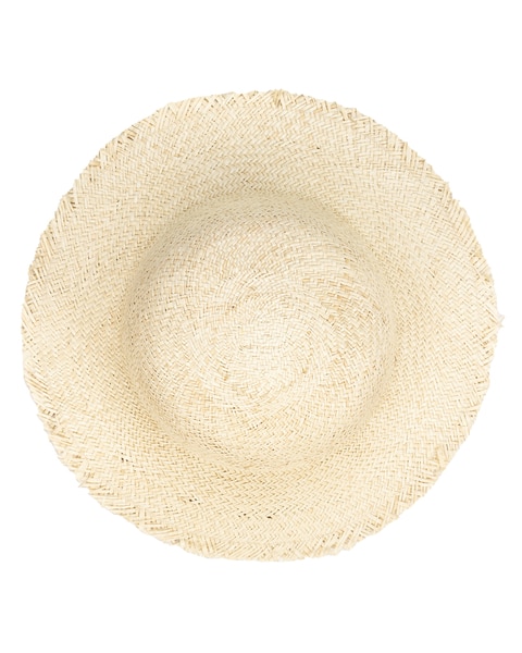 Naturalist - Palm Straw Bucket With Raw Edge Hat