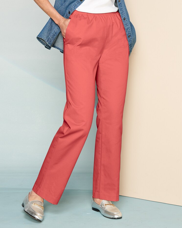 Classic Comfort® Straight Leg Pull-On Pants image number 1