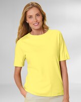 Essential Cotton Solid Elbow-Sleeve Tee thumbnail number 1