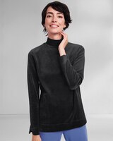 Velour Mockneck Top thumbnail number 1