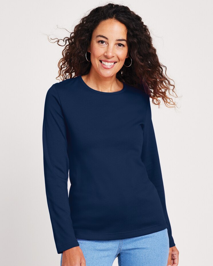 Essential Knit Long Sleeve Tee image number 1