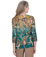 Alfred Dunner® Emerald Isle Paisley Ombre Top thumbnail number 2