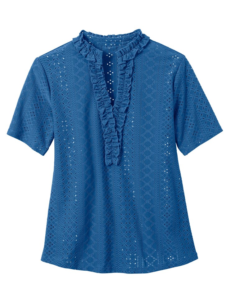 Stretch Eyelet Tee image number 5