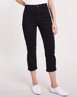 DenimEase™ Back Elastic Girlfriend Cropped Jeans thumbnail number 1
