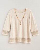 Alfred Dunner® Summer Solstice Lace-trimmed Knit Top thumbnail number 2