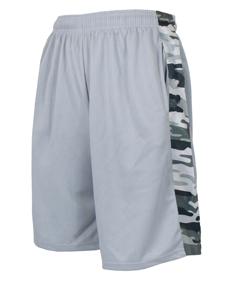 Galaxy By Harvic Men's Slim Fit  Moisture Wicking Performance Quick Dry Mesh Shorts With Side Camo Design image number 1