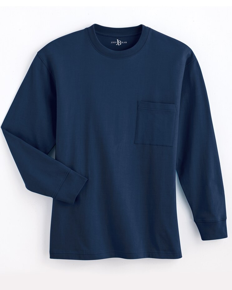 John Blair Everyday Jersey Knit Long-Sleeve Pocket Tee image number 1