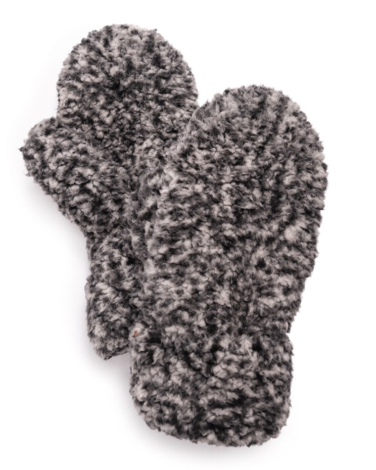 MUK LUKS® Womens Frosted Sherpa Mittens image number 1