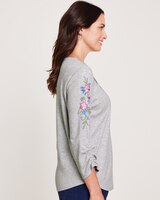 Alfred Dunner® Swiss Chalet Floral Yoke Knit Top thumbnail number 2