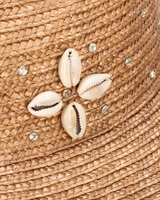 Resort Ready - Wheat Straw Fedora With Glam Details Hat thumbnail number 3