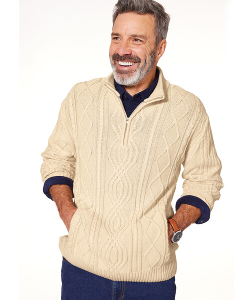 John Blair Quarter-Zip Fisherman Sweater