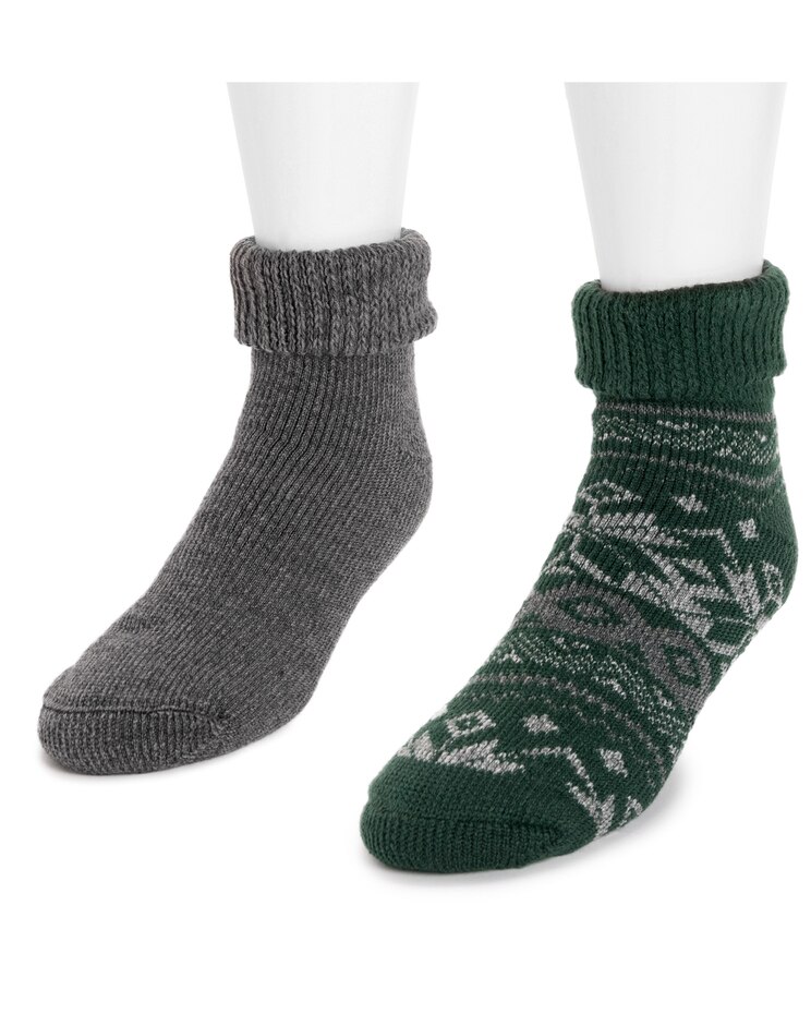 MUK LUKS® 2PK Short Heat Retainer Socks image number 2