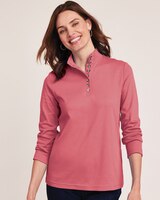 Essential Knit Long-Sleeve Button Henley thumbnail number 1