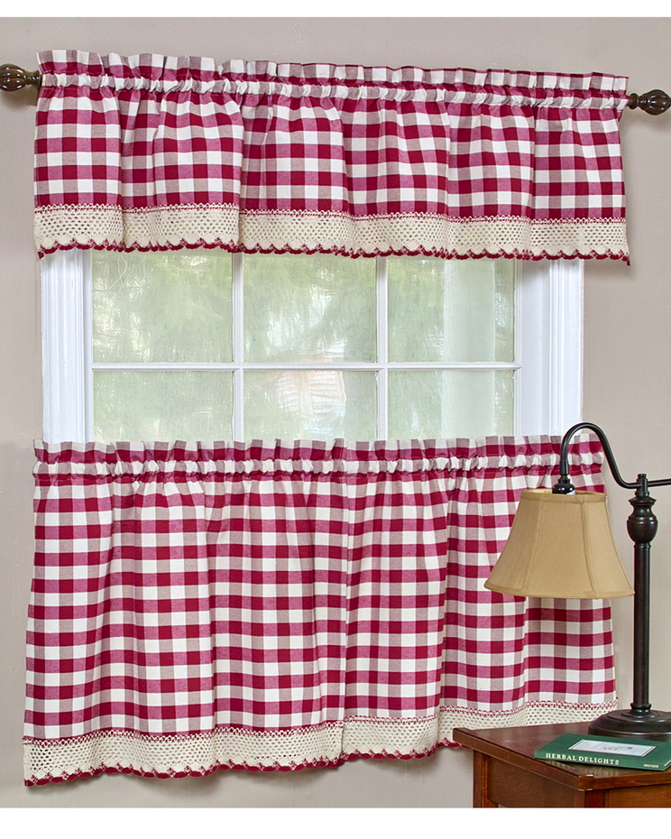 Buffalo Check Window Curtain Tier Pair image number 2