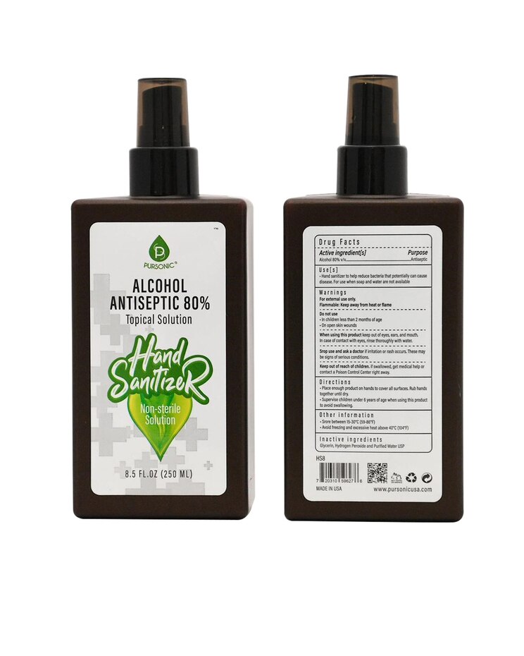 Alcohol Antiseptic  80% Hand Sanitizer - 8.5 Oz - Made In USA image number 1