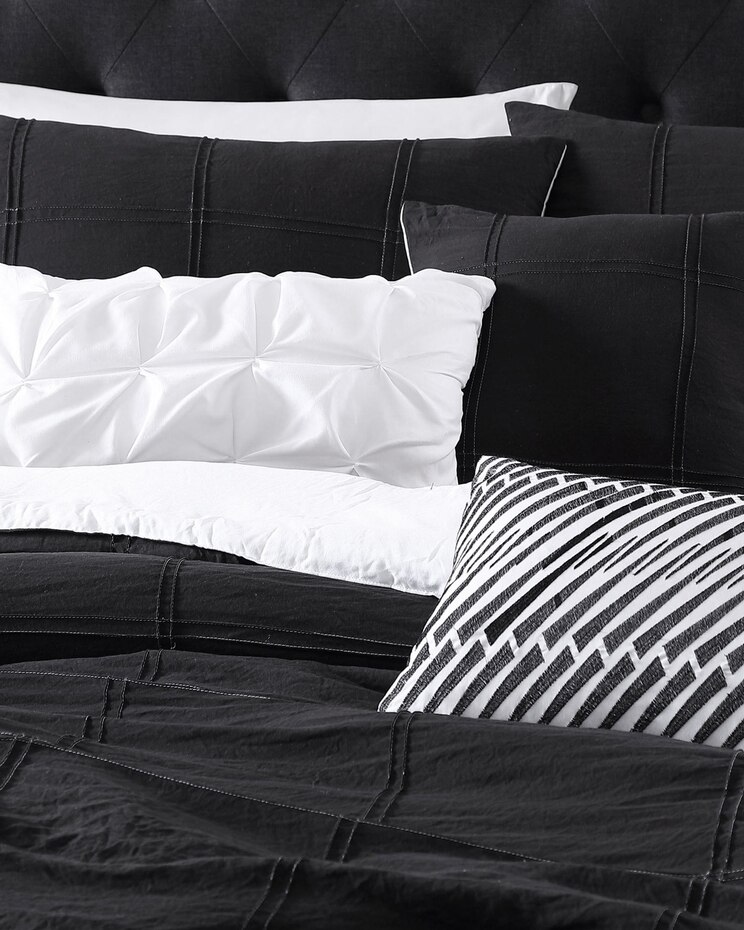 Femi 6pc Enzyme Washed Embroidered Comforter Set image number 3
