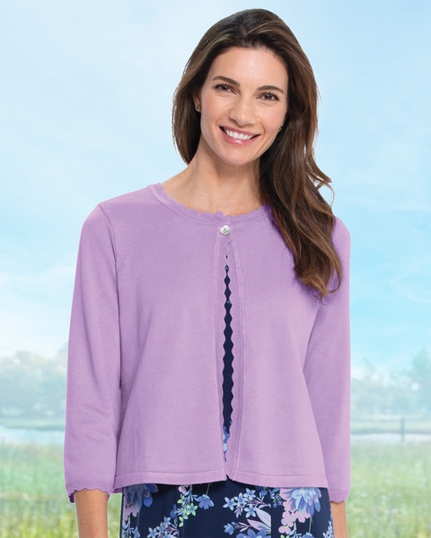 Madison Scallop-Edge Cardigan